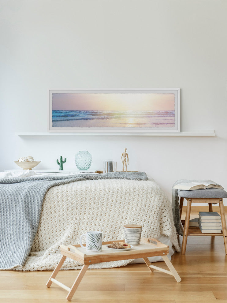 "Beautiful Sunsets" Framed Painting Print, 30x10