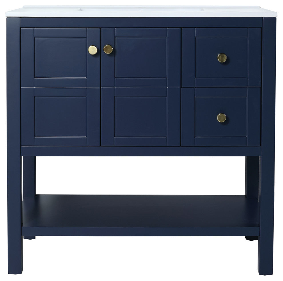 36" Bathroom Vanity With Top