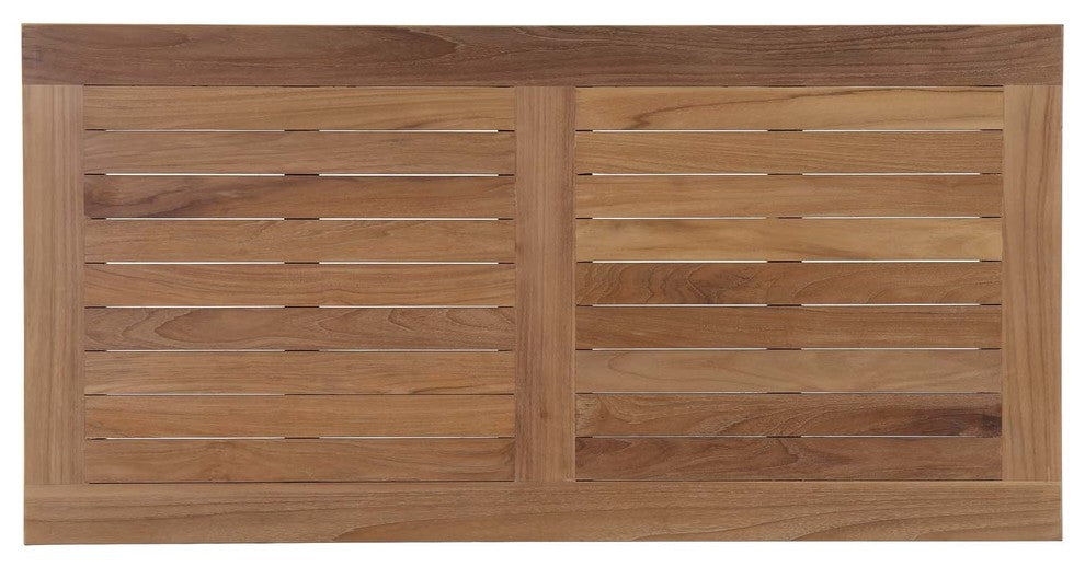Natural Marina Outdoor Patio Teak Rectangle Coffee Table