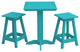 Poly Lumber Bistro Set, Aruba Blue, Square