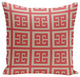 Geometric Decorative Pillow, Latte Coral, 16"x16"