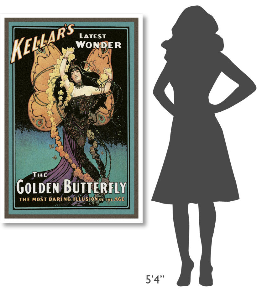 "Magicians: Golden Butterfly: Kellar's Latest Wonder" Print, 34"x50"