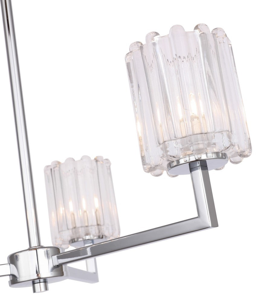 Candice 3-Light Chandelier, Swizzle Stick Cylinder, Halogen G9