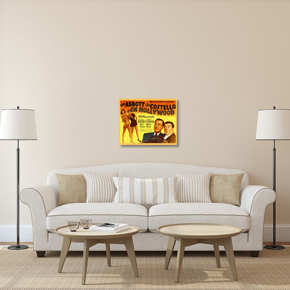 "Abbott & Costello - In Hollywood" Canvas Giclee, 30"x24"