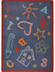 Playful Patterns Rug, Kid's Art, Chalkdust, 3'10"x5'4"