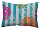Flower Bursts Decorative Throw Pillow, Blue, 14"x20"