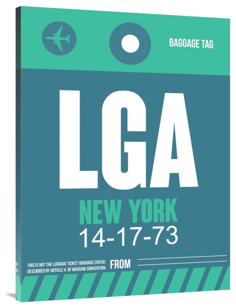 "LGA New York Luggage Tag 2" Fine Art Print