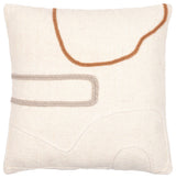 Surya Philip Cream Pillow Cover 20"H X 20"W
