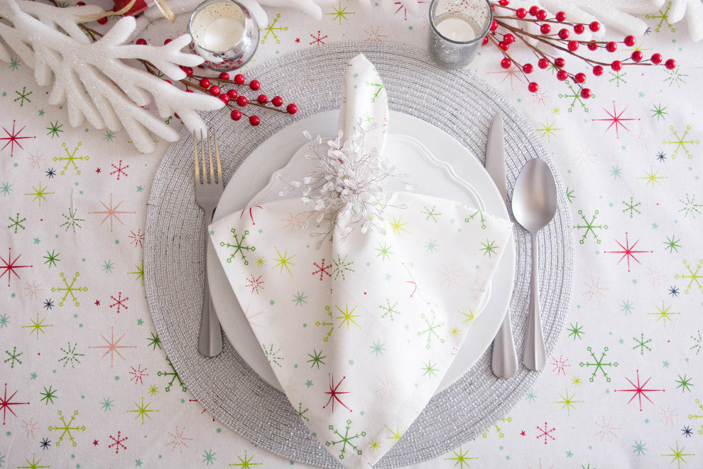 Christmas Star Print Tablecloth 70 Round
