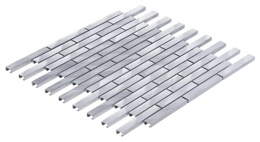 Modket Alumimnum Metal Brickjoint Stack Mosaic Tile Backsplash Kitchen TDH50MDR