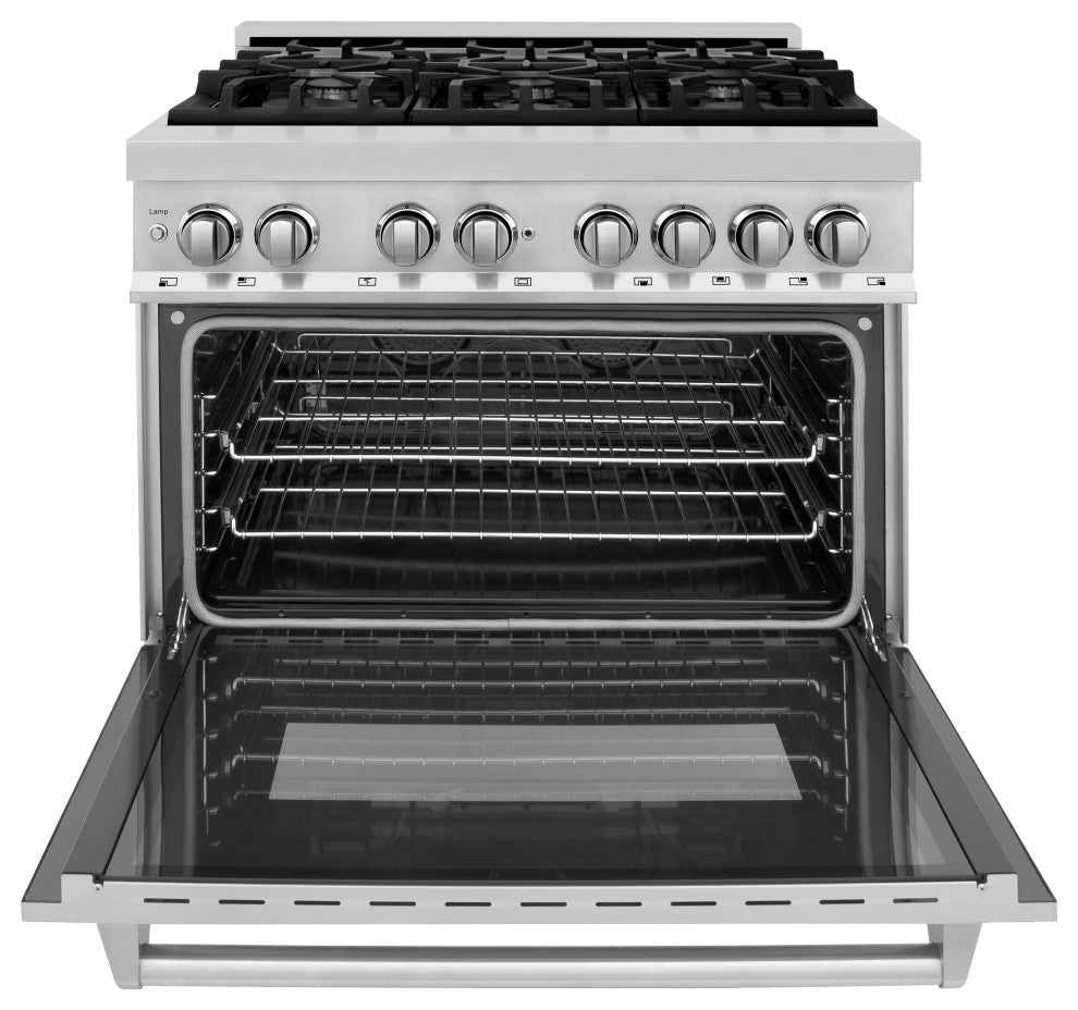 ZLINE Freestanding Range, Stainless Steel, Dual Fuel, RA36