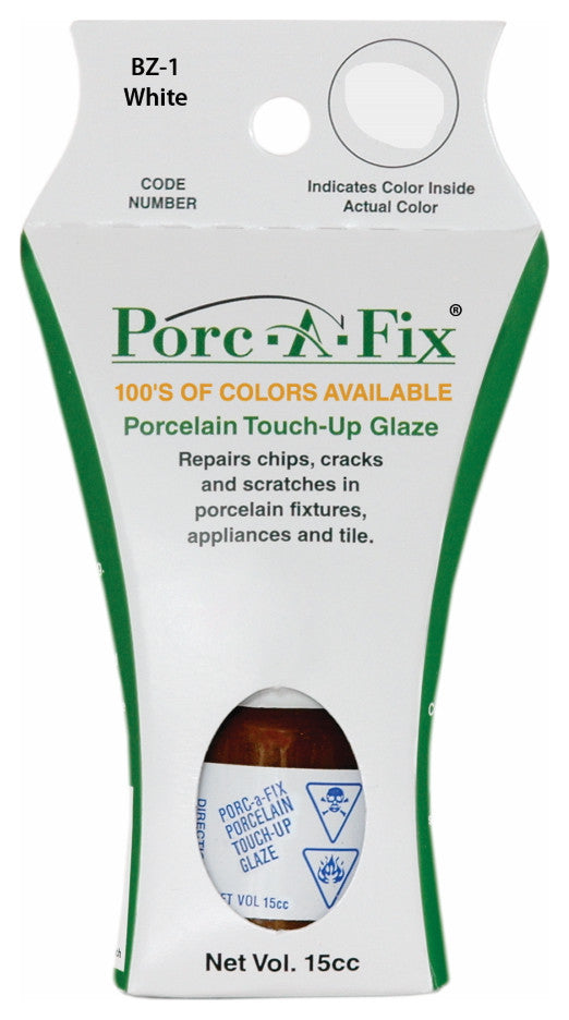 Porc-A-Fix Porcelain Touch-Up Kit For Bootz- Variety Color, White Bz-1