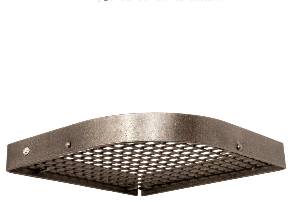 Handcrafted Large 16" Corner Wall Pot Rack w 12 Hooks Hammered Steel