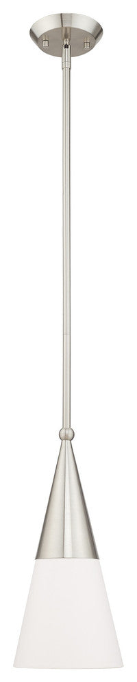Livex Lighting Brushed Nickel 1-Light Mini Pendant