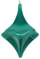 Vickerman 8" Teal Candy Glitter Drop Ornament