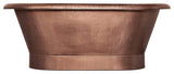 Thales 5' Copper Freestanding Bathtub with Overflow, 0 Hole