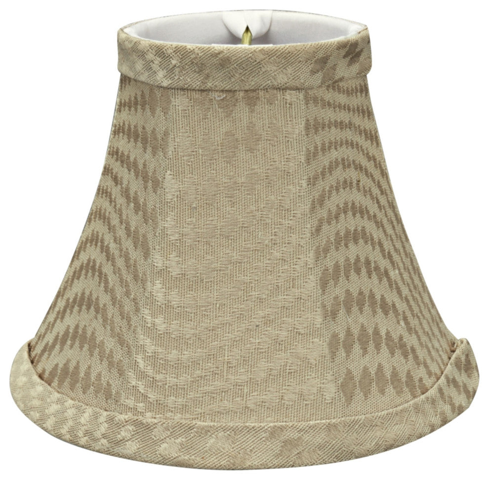 30060-5 Small Bell  Chandelier Clip On Lamp Shade Dark Beige 3"x6"x5"