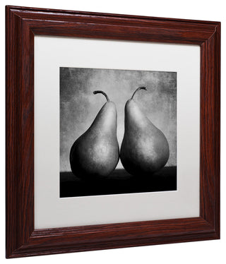 "Peras Enamoradas" Matted Framed Canvas Art by Moises Levy
