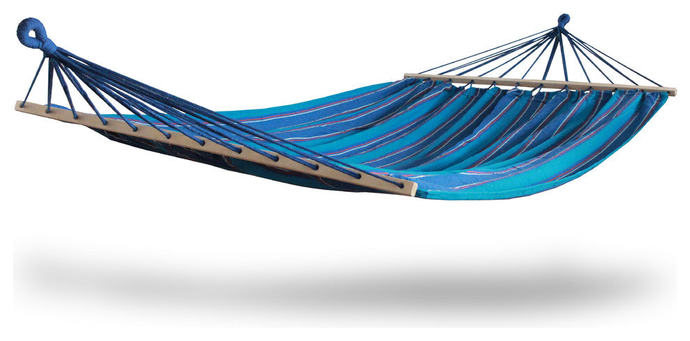 Hammaka Woven Hammock With Spreader Bar, Blue