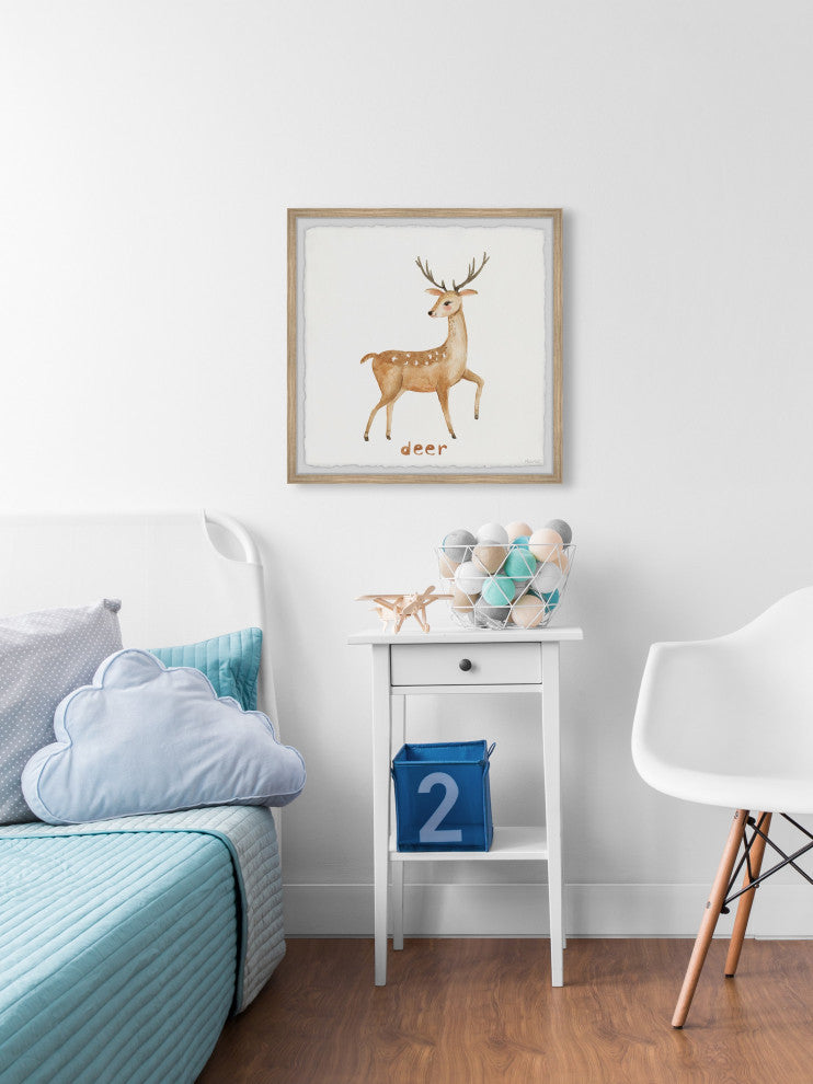 "Gentle Like a Deer" Framed Painting Print, 12x12