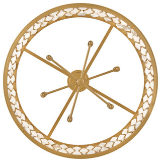 Fredrick Ramond FR41505 Estie 6 Light 28"W Drum Chandelier - Piastra Gold