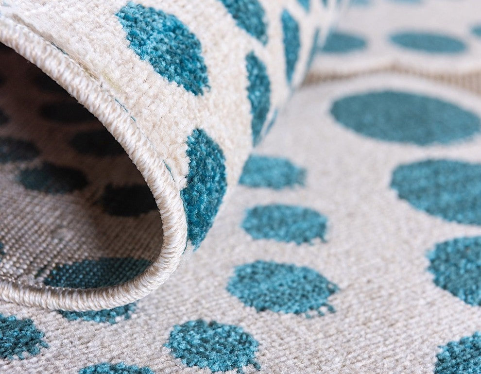 Contemporary Veranda 9'x12' Rectangle Swirl Area Rug