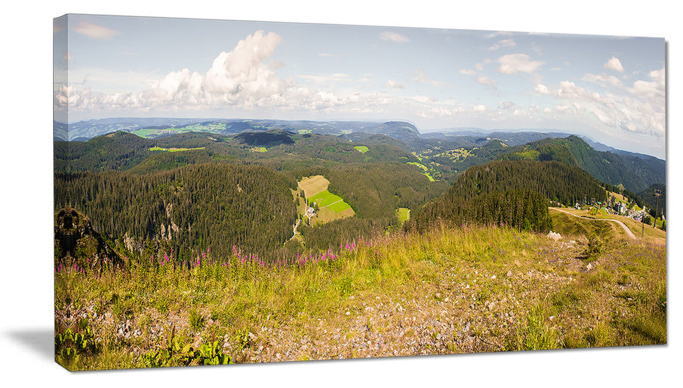 Black Forest Germany Panorama, Landscape Canvas Art Print, 60"x28"
