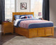 Madison Bed With Matching Footboard and Trundle Bed, Caramel Latte, Full