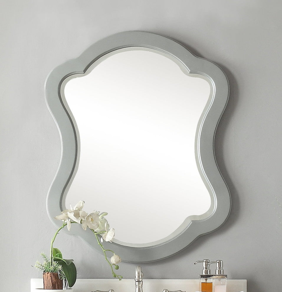 34 inch Gray Knoxville Bathroom Sink Vanity With Matching Mirror