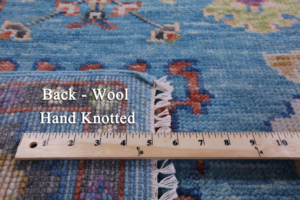 Turkish Oushak Hand-Knotted Wool Rug 6' 4" X 9' 2" - Q15656