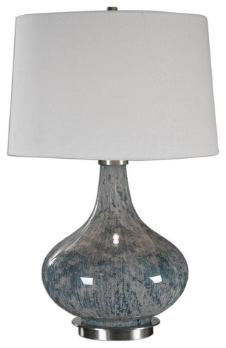 Uttermost Celinda Blue Gray Glass Lamp