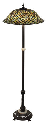 Meyda Lighting 229070 62" High Tiffany Fishscale Floor Lamp