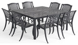 Freda Outdoor Aluminum 8 Seater Dining Set