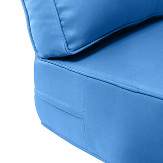 |COVERS ONLY| Medium Pipe Trim Deep Seat and Back Pillow Slipcover AD102