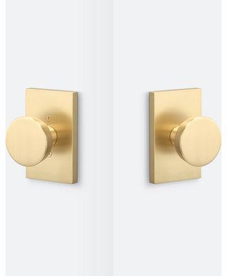 Zermatt Knob, Satin Brass, Passage Function