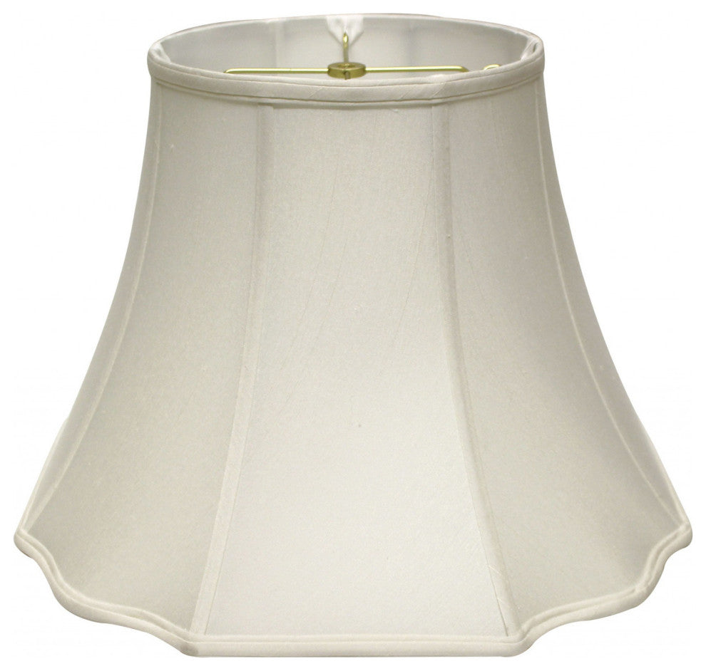 14" White Octagon Monay Shantung Lampshade