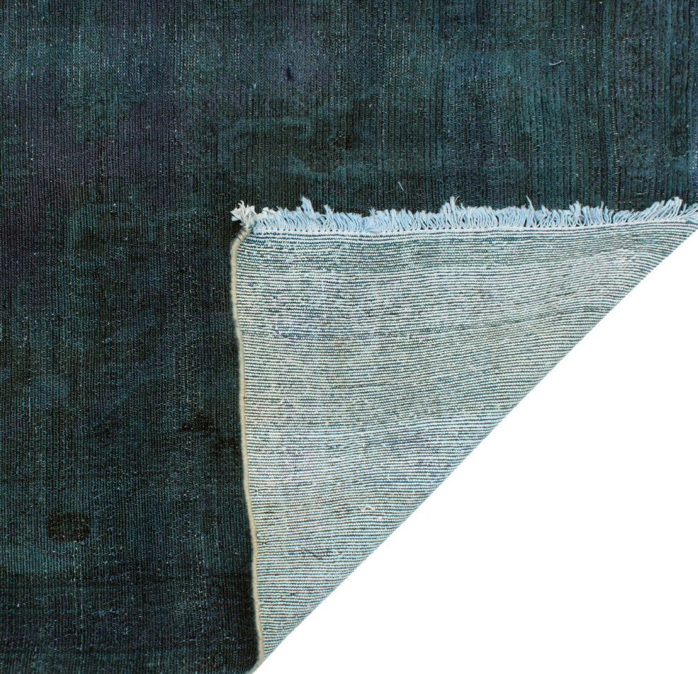 Vintage Distressed Overdyed Soukaina Purple Rug, 6'11x10'7