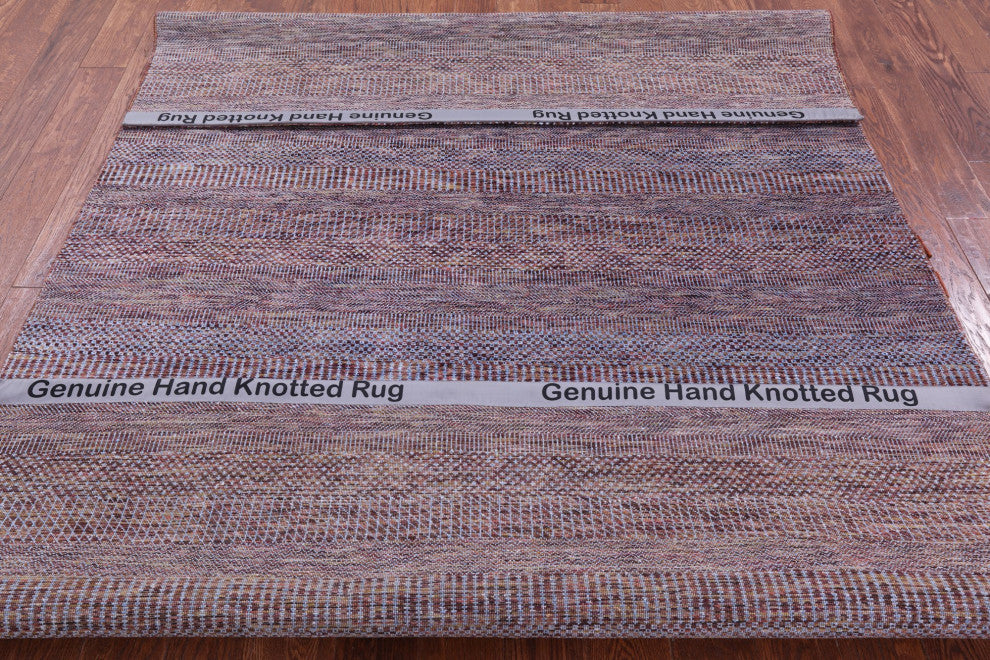 Wool and Silk Savannah Grass Handmade Rug 6' 2" X 9' 3" Q11934