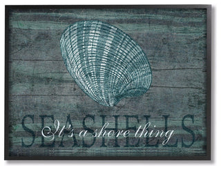 It's A Shore Thing Seashell Wall Art, 11x14, Framed Giclee Texturized