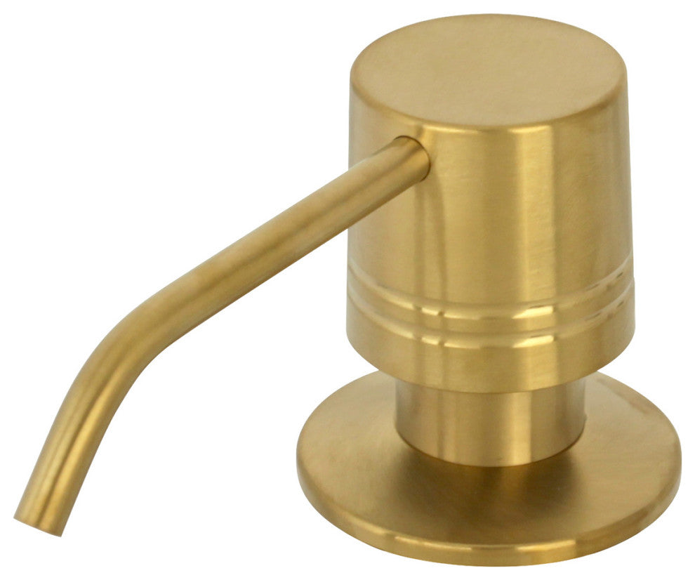 Built, Copper Soap Dispenser Refill from Top With 17oz Bottle, Brushed Gold