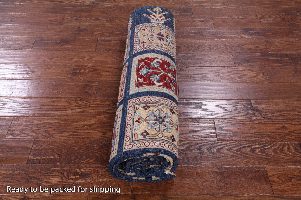 6' 7" X 9' 7" Persian Garden Design Handmade Wool Rug - Q12821