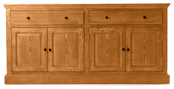 70" Traditional Oak Sideboard Buffet, Medium Oak
