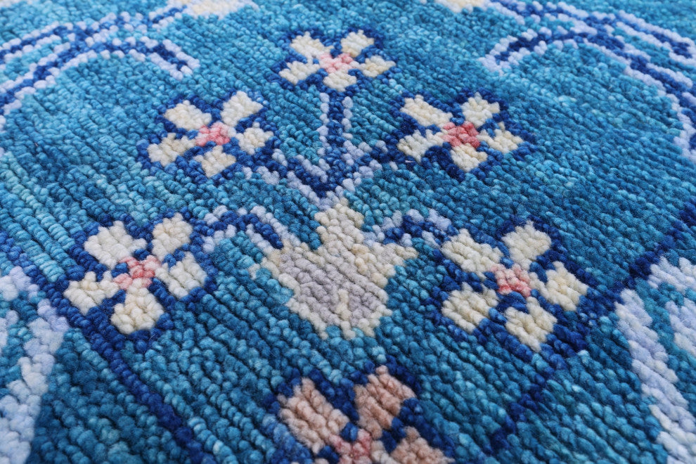 10' Square Turkish Oushak Hand-Knotted Wool Rug - Q13570