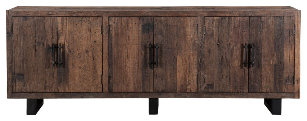 Brenton Dark Walnut Sideboard, 6 Door