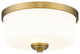 Zlite 220F2-HBR 2-Light Flush Mount, Etched White