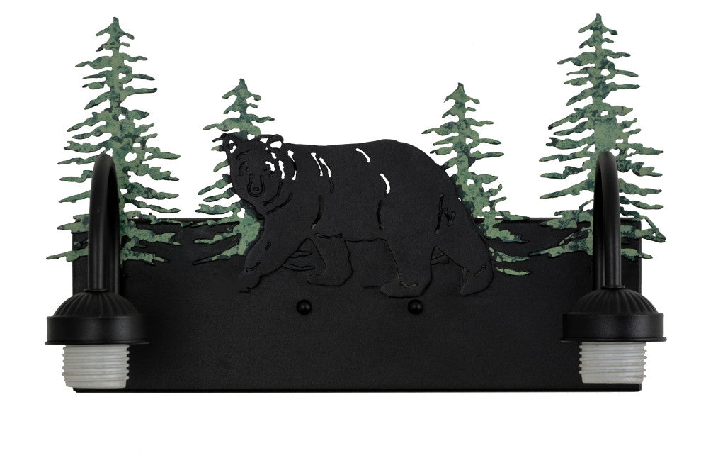 16 Wide Lone Bear 2 Light Vanity Light