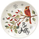 Tabletop Cardinal Dessert Plate Ceramic Christmas Red Bird C46004257 Jolly