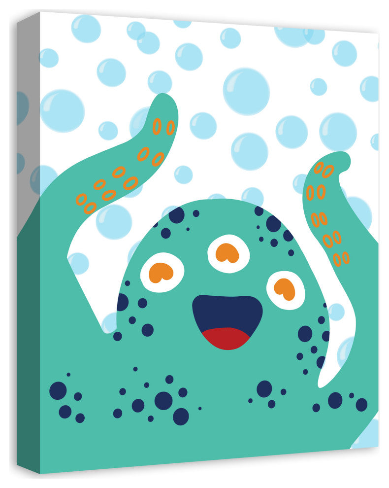 Green Sea Monster 16x20 Canvas Wall Art