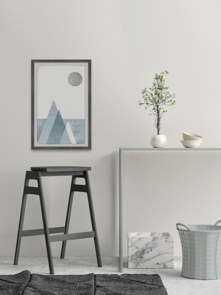 "Moon Above Iceberg" Framed Painting Print, 20"x30"