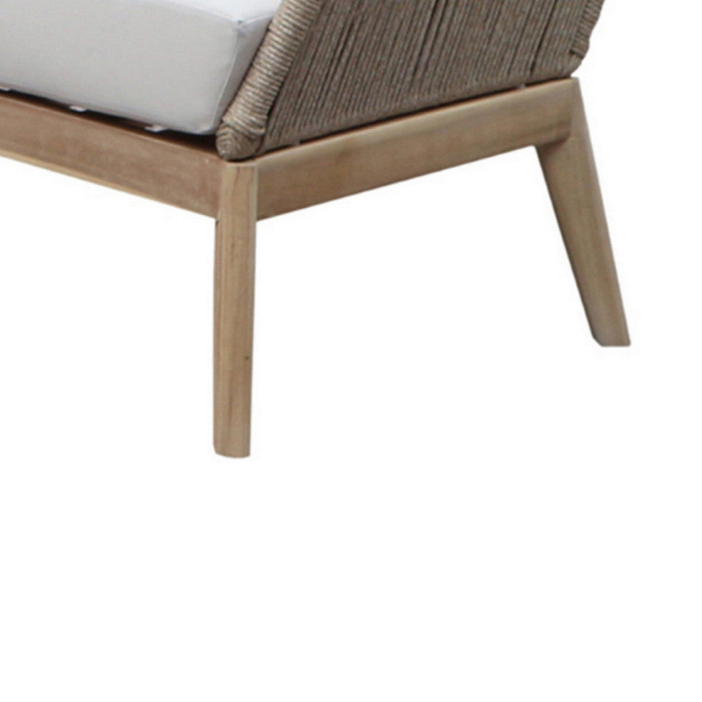 Benzara BM287734 Dexi 30" Patio Sofa Chair, Fade Resistant Fabric Cushions